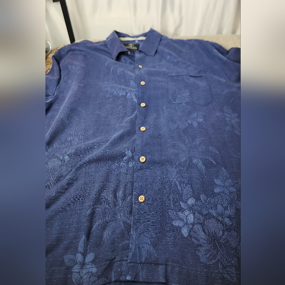 Men's 100% Silk Hawaiian Short Sleeve Shirt - Jamaica Jaxx - XL